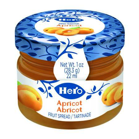 Apricot Minijar Fruit Spread 1 oz., PK72 -  HERO, 2801.209